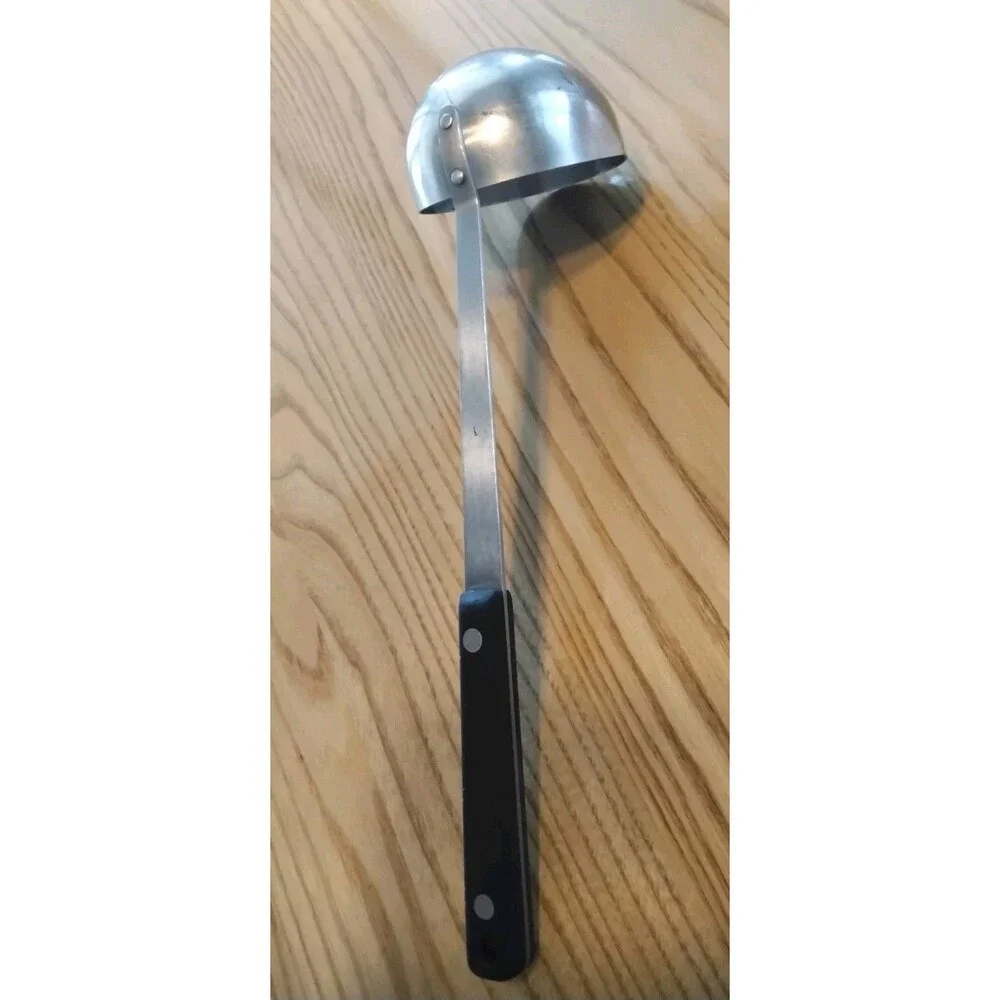 Vintage EKCO Soup Sauce 4 Oz. Ladle Stainless Vanadium Wood Handle 11.5